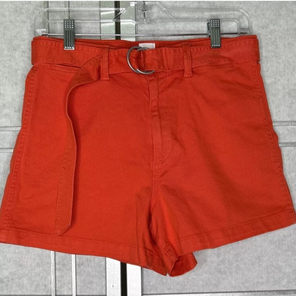 GAP Women's 4" High Rise Denim Shorts Belt Stretch Size 6